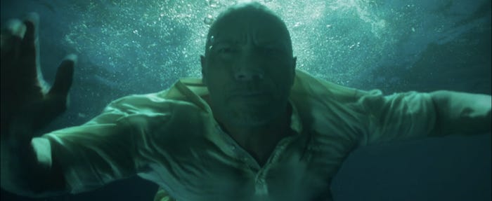 Dwayne Johnson underwater