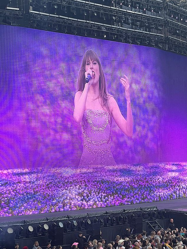 While singing Champagne Problems to a sold-out crowd, Taylor began looking visibly emotional, overwhelmed by her audience's response