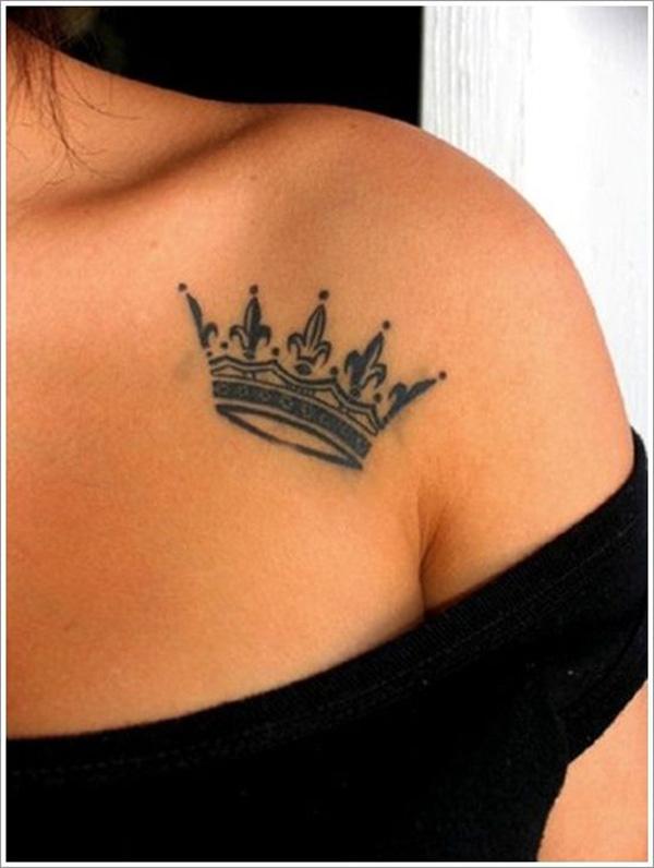 Queen crown tattoo design