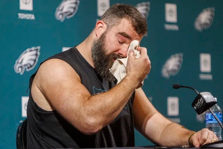 Jason Kelce crying during his retirement speech showed what ...