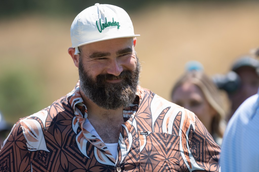 Jason Kelce playing golf