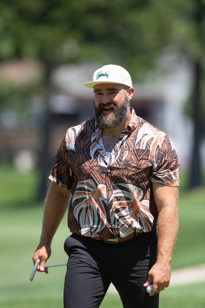 Jason Kelce playing golf