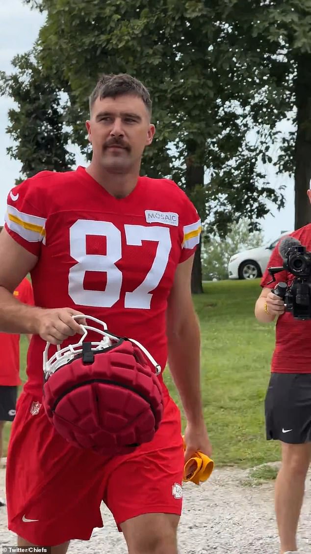 Travis Kelce attended Chiefs training camp over the weekend and looks to be in good shape