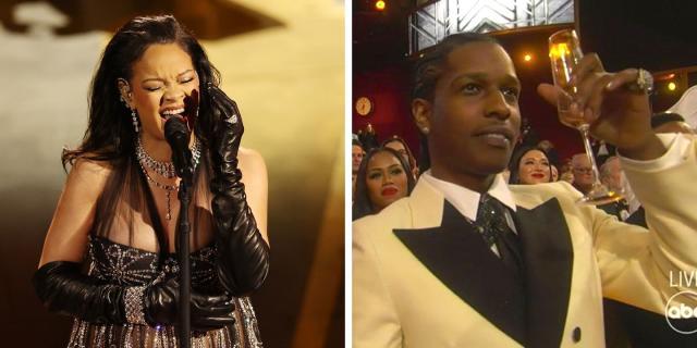 The Footage of A$AP Rocky Watching Rihanna's Oscars Performance Is Precious - Yahoo Sports