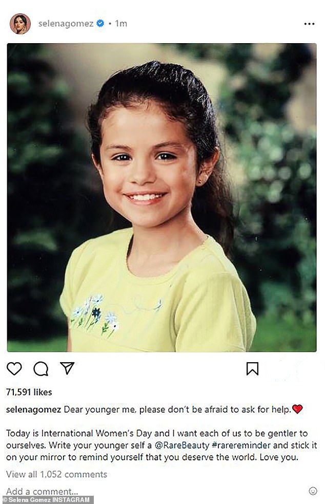 Advice: The new snaps come a day after the People You Know singer shared a throwback shot of herself as a little girl in celebration of International Women's Day