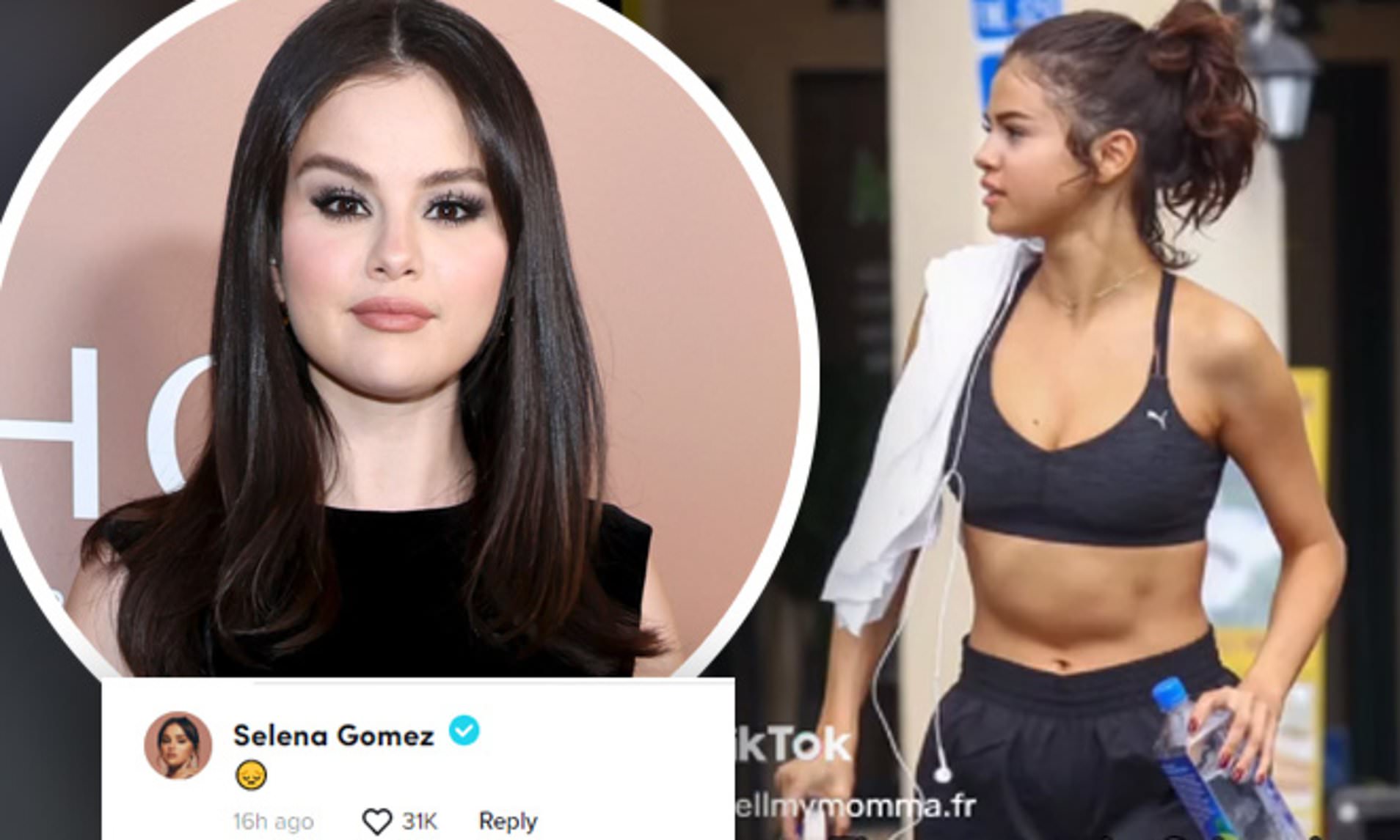 Selena Gomez leaves sad response to viral TikTok video explaining she was 'always  skinny' | Daily Mail Online