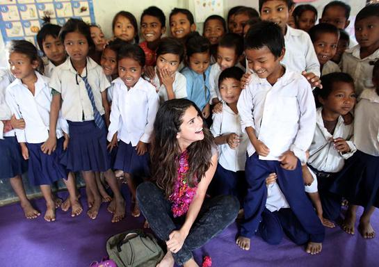 Selena Gomez Visits Nepal With UNICEF - Look to the Stars