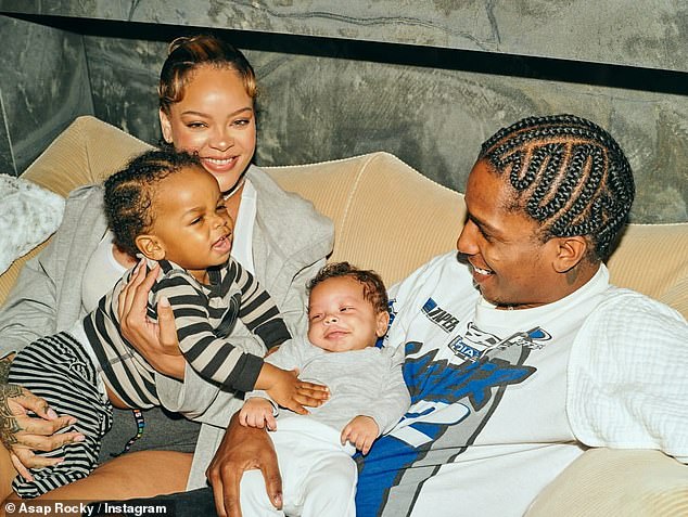 Her post comes after her boyfriend, A$AP Rocky, gushed about her being a 'great mother' to their two children as well as a 'perfect' partner. The rapper, 35, also opened up about their parenting style and said they intend to give their sons, two-year-old RZA and one-year-old Riot, a normal childhood despite their fame and ten-digit net worth