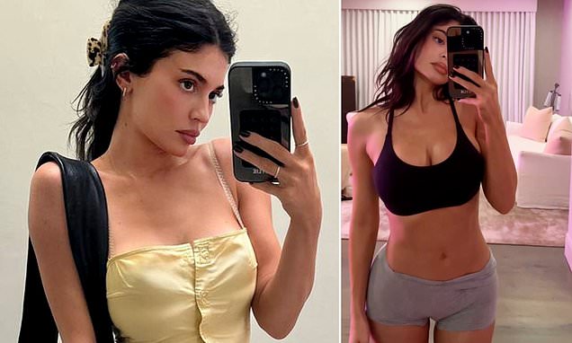 Kylie Jenner teases her toned tummy in a yellow tank top before stripping  off to busty sports bra in new selfies | Daily Mail Online