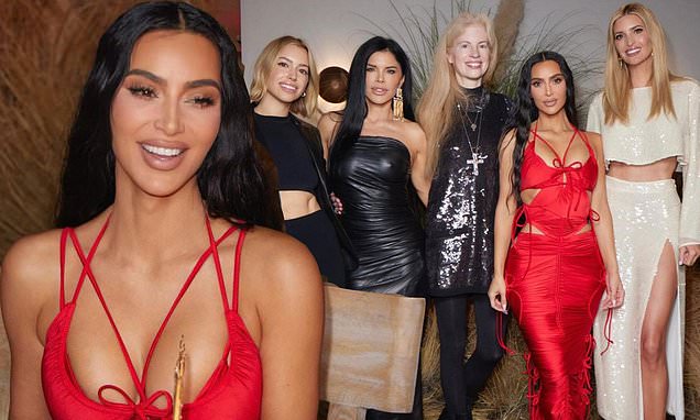 Kim Kardashian poses with Lauren Sánchez, Ivanka Trump and her famous  sisters in more social media snaps from her 43rd birthday bash in Beverly  Hills (but Kourtney skipped it) | Daily Mail