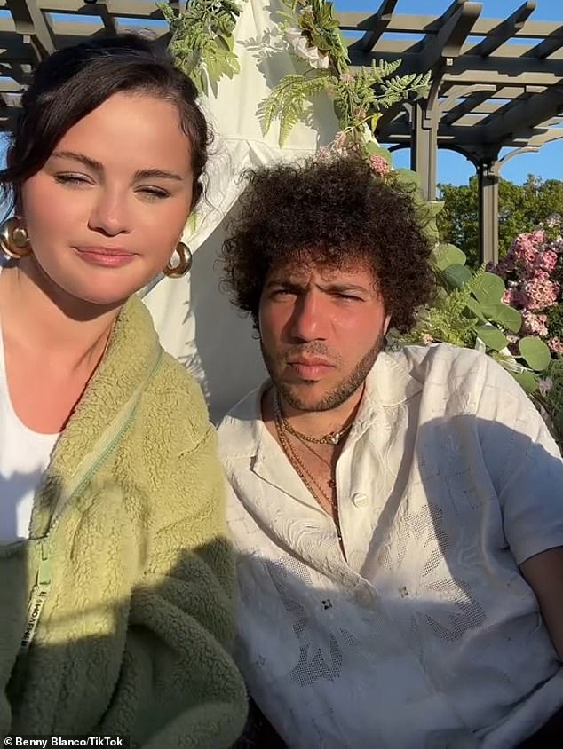 Last Friday, the 'Texican' pop star's rumored fiancé Benny Blanco (R, pictured July 24) voiced his approval of her performance in Emilia Pérez