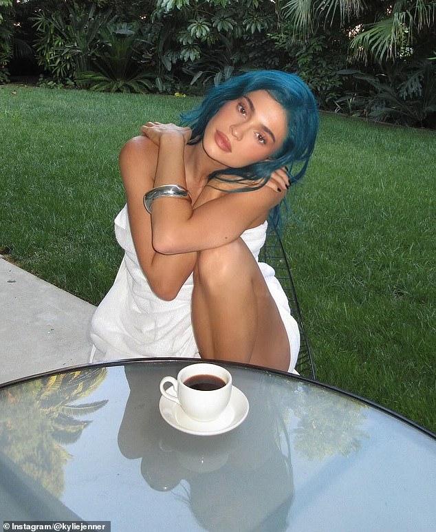 Jenner debuted her new teal-colored hair earlier this week