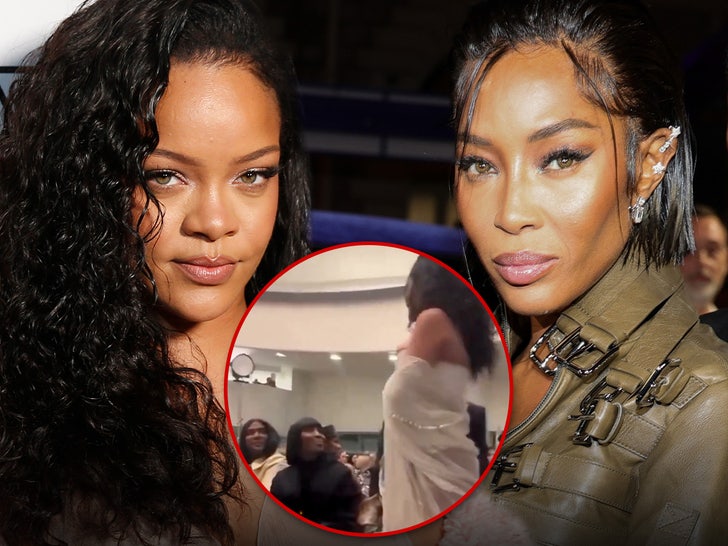 Rihanna Seemingly Ignores Naomi Campbell At New York Fashion Week