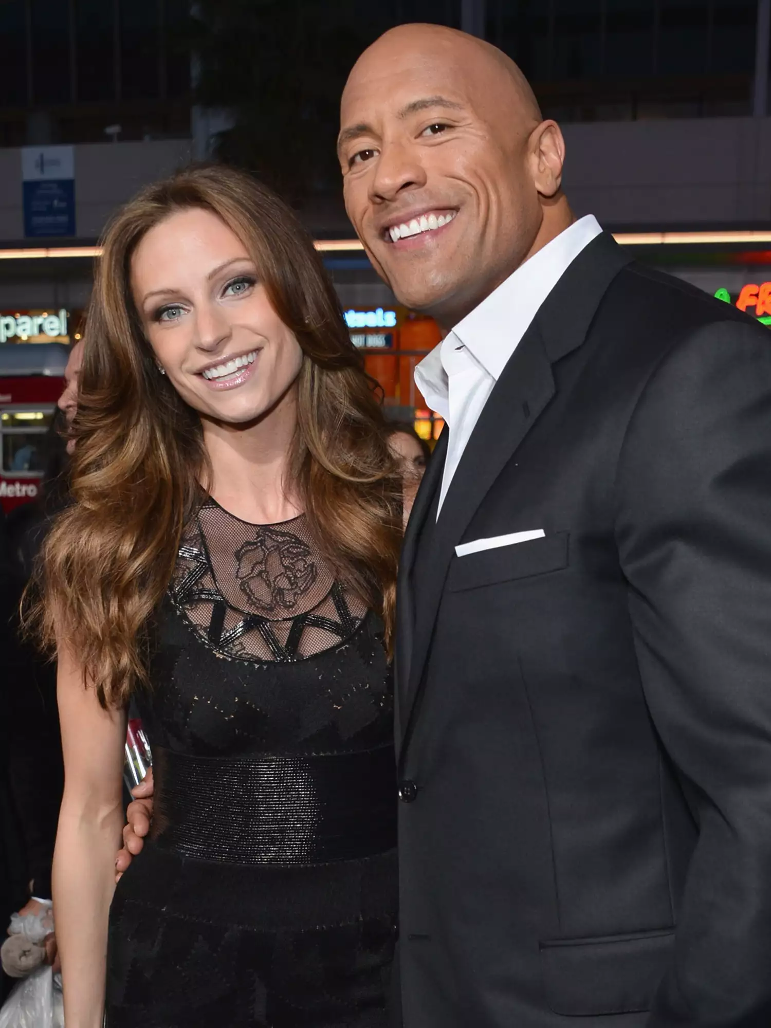 Dwayne "The Rock" Johnson and Lauren Hashian at the premiere of 'G.I. Joe: Retaliation' in 2013.