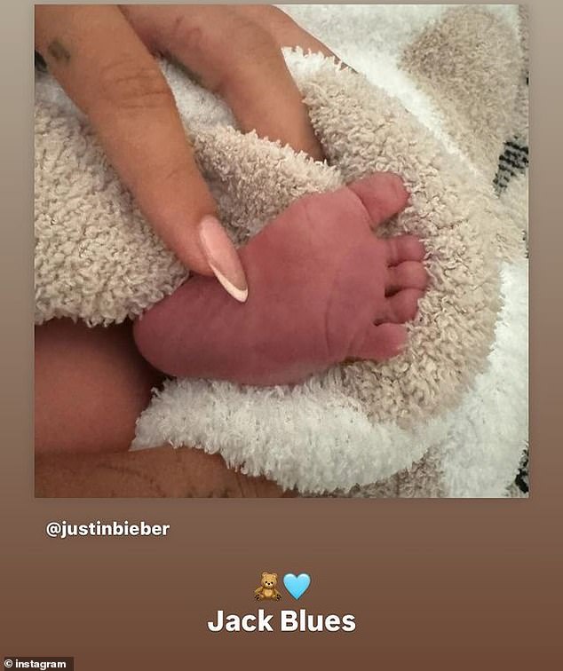 Hailey and Justin welcomed their first child at the end of August and shared the sweet name they had chosen