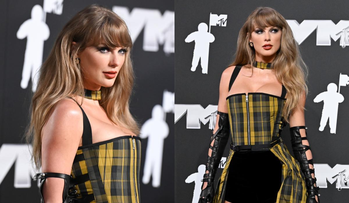 Taylor Swift Goes High-low in Tartan Dior Outfit With Velvet Shorts for MTV  VMAs 2024 Red Carpet