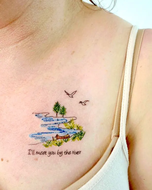 Meet you by the river by @tattoo_joojoo