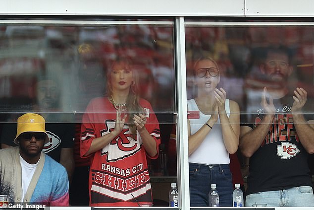 Taylor Swift was seen in her suite at Arrowhead Stadium - without Brittany Mahomes