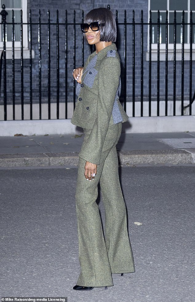 She seemed in good spirits as she headed inside for the reception