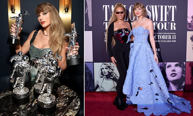 Taylor Swift surpasses Beyoncé as the most-awarded solo artist in MTV VMAs  history | Daily Mail Online