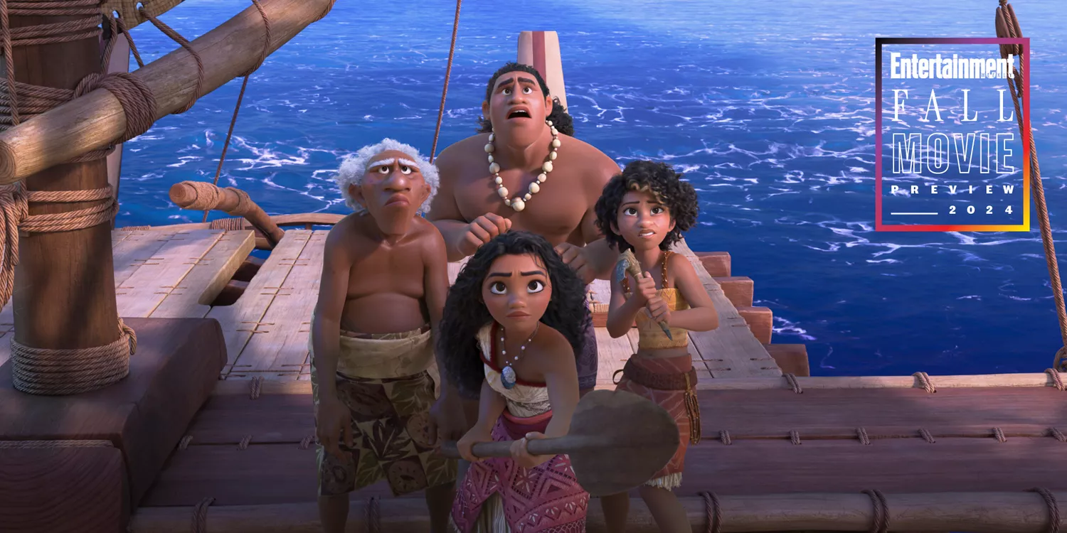 Clockwise from top: Maui (voiced by Dwayne Johnson), Loto (Rose Matafeo), Moana (Auli&#39;i Cravalho), and Kele (David Fane) in &#39;Moana 2&#39;