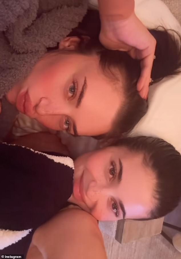 After the walk, the TV personality spent quality time with BFF, Anastasia 'Stassie' Karanikolaou and she uploaded a Boomerang as the pair posed for a selfie together