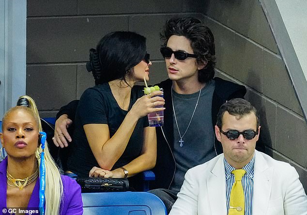 One week later, she packed on the PDA with boyfriend Timothee at the US Open;  pictured September 10, 2023 at the Us Open in New York City