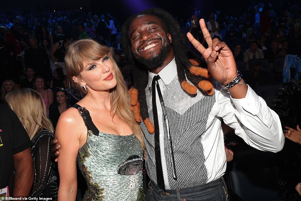 Swift mingled with country crooner Shaboozey, whose song A Bar Song (Tipsy) has remained in the top spot on the Billboard Hot 100 for weeks