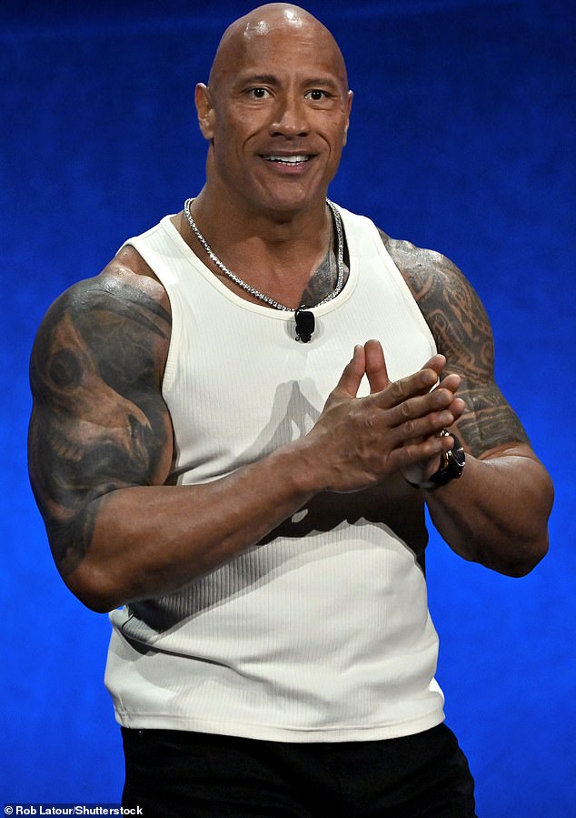 It was Dwayne, 51, who pulled out the stops during the presentation while promoting his upcoming movie Moana 2