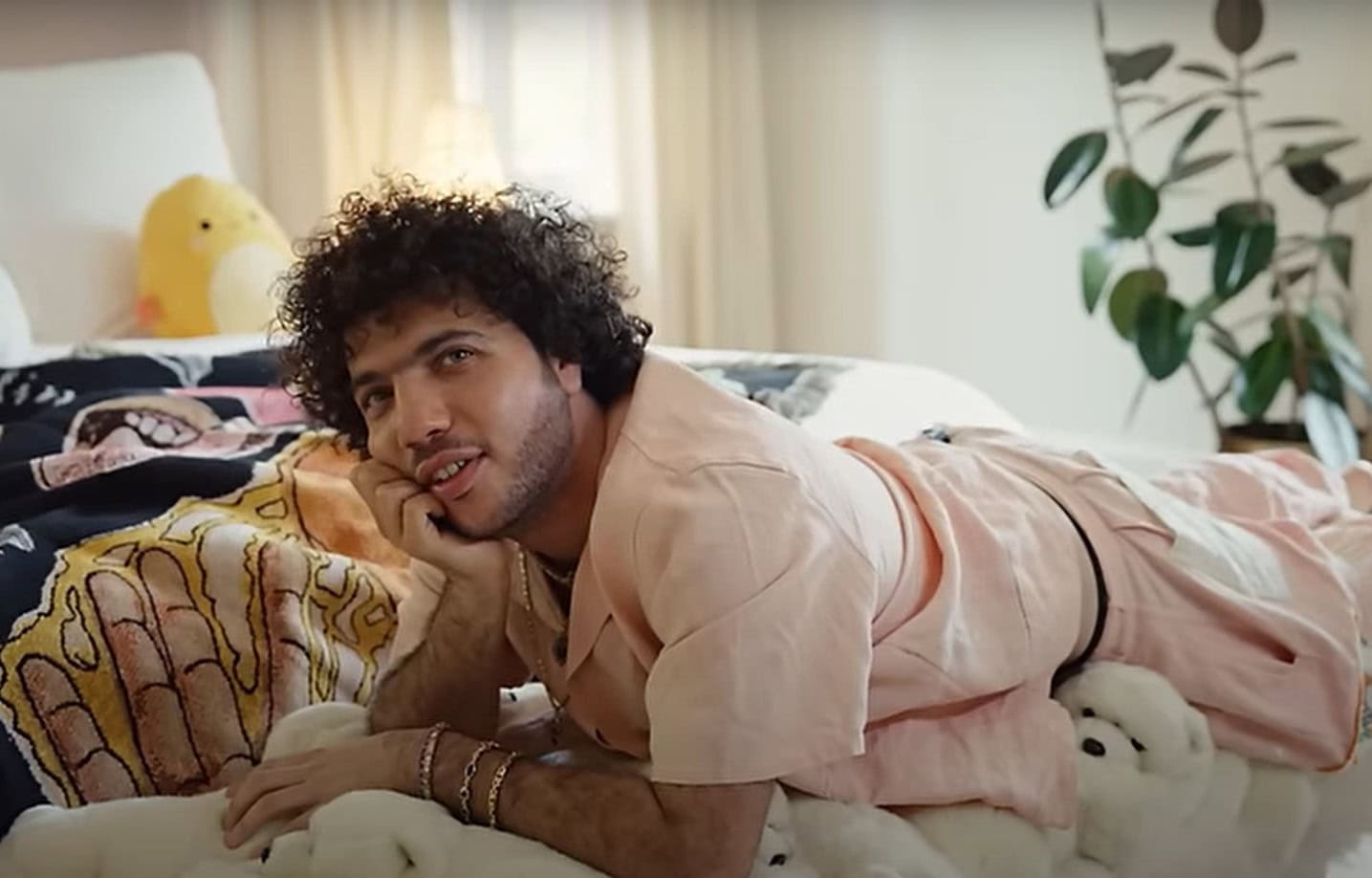 Benny Blanco's house tour highlights: Art, fake money bags, and velvet