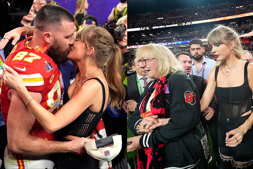 Taylor Swift shows respect to Donna Kelce, waits for her turn to hug Travis  after Chiefs' Super Bowl LVIII victory | Marca