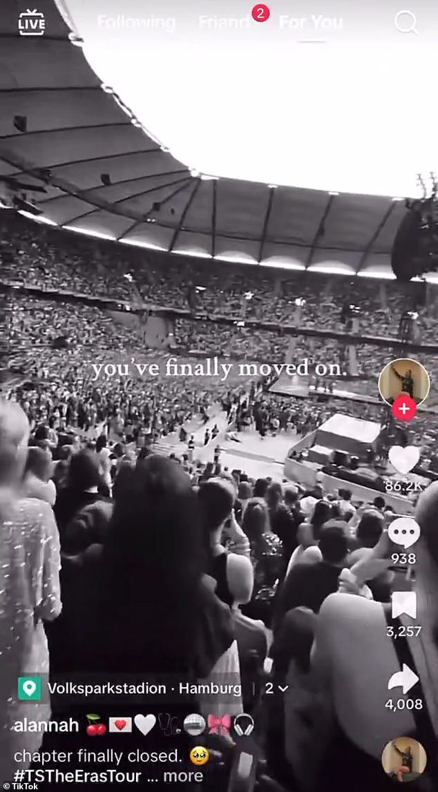 The ring went flying and landed somewhere in the sections below her at Volksparkstadion, a football stadium with a 57,000 person capacity