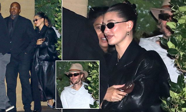 Hailey Bieber smiles on date night with husband Justin Bieber a month after  giving birth... as they're seen together for the first time since Diddy's  arrest | Daily Mail Online